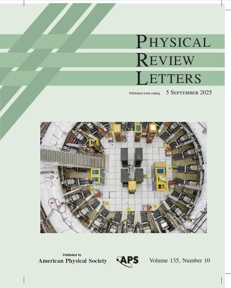 copertina settembre 2025 Physical Review Letter